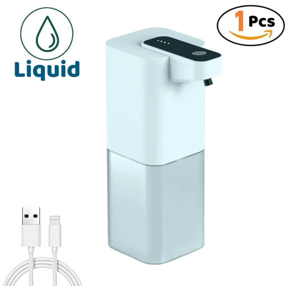 Fununcle Automatic Foam Soap Dispenser in white, touchless design with USB rechargeable ABS body, suitable for hand hygiene.