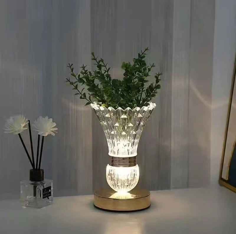 Showlu Smart General LED color changing vase with sleek design and vibrant illuminated display, perfect for modern home decor.