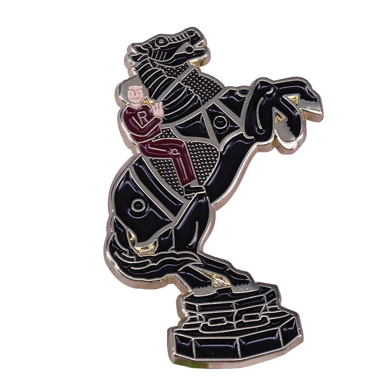 SHOWLU FASHION STORE PINSALOT Knight Bus hard enamel pin featuring a triple-decker magic bus, perfect for lapel or accessory collection.