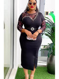 Elegant women's Ankara print African maxi dress by SHOWLU FASHION STORE, featuring vibrant patterns and flowing fabric.