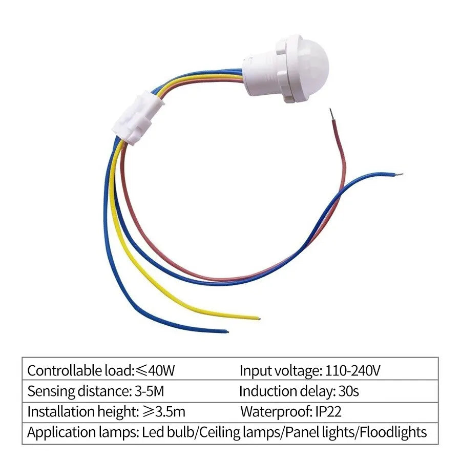 Showlu Smart General automatic motion sensor light switch module showing its compact design and sensor lens for hands-free lighting control.