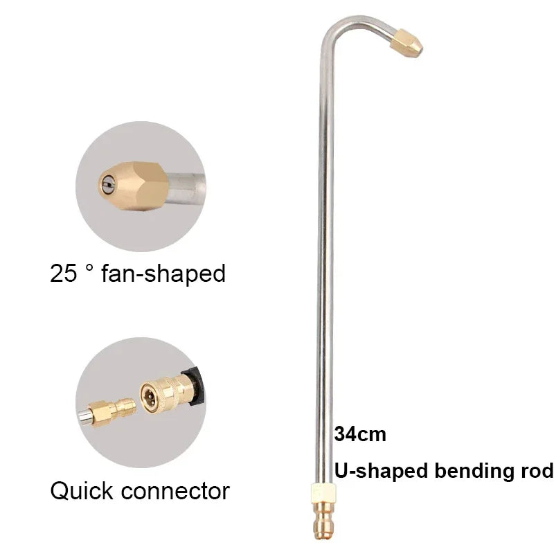 Showlu Smart General 90 degree pressure washer nozzle showing a durable metal attachment with a wide spray angle for cleaning.