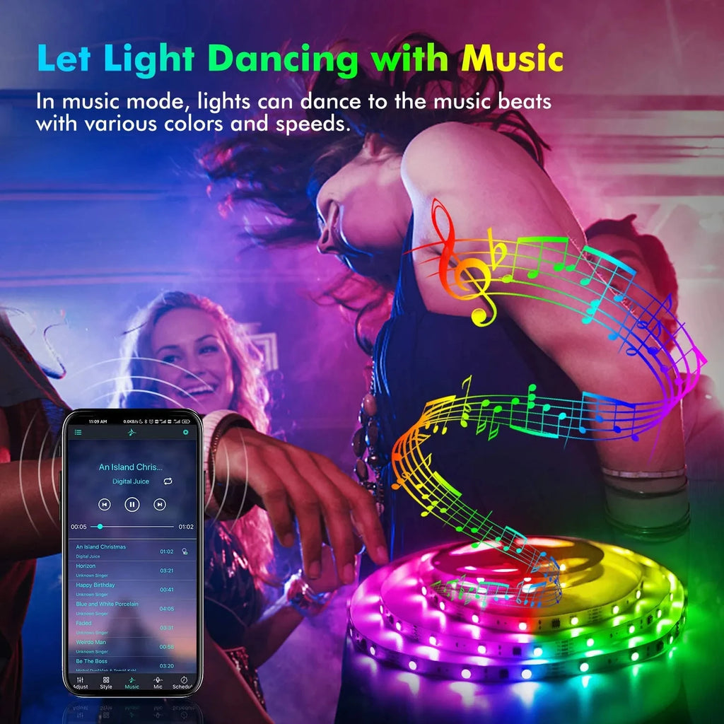 WiFi Smart LED strip 5M by Showlu Smart General, flexible color-changing LED strip with app control and customizable lighting effects.