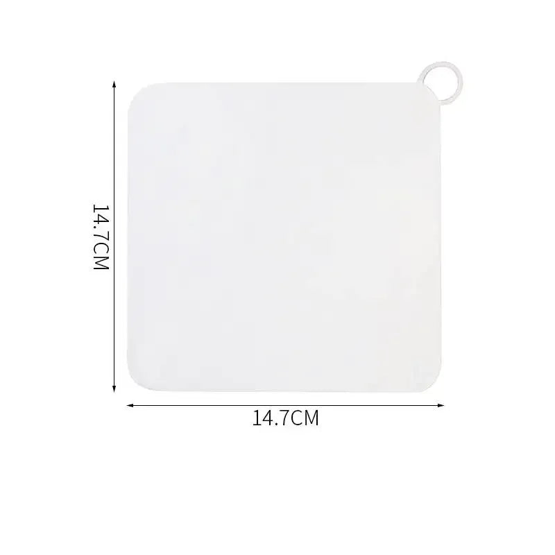 Showlu Smart General silicone drain stopper fitting into a kitchen sink, designed to prevent clogs and hold water effectively.