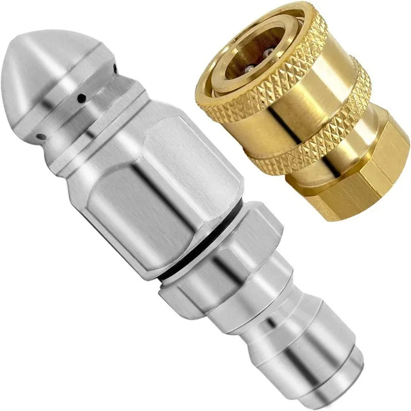 Showlu Smart General gutter cleaning pressure washer attachment showing its nozzle and hose connection for easy debris removal.
