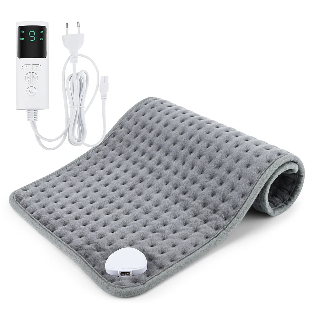Showlu Smart General electric heating pad with adjustable temperature, timer, and plush warm mat for soothing comfort.