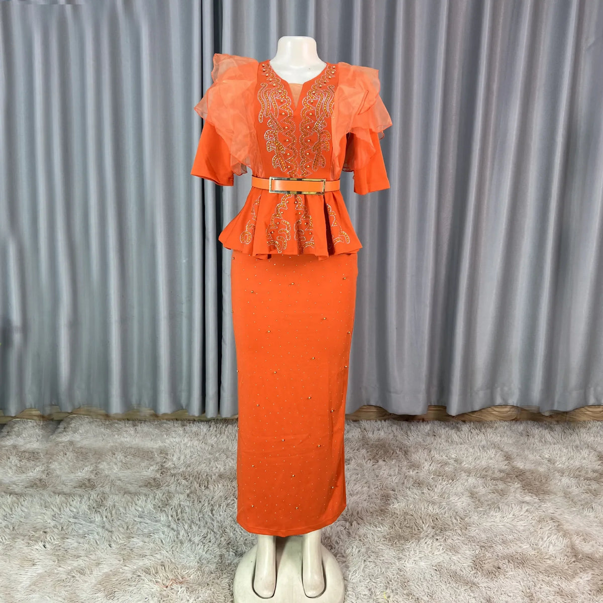 Elegant black women's African bodycon dress with V-neck, designed for parties, by SHOWLU FASHION STORE.