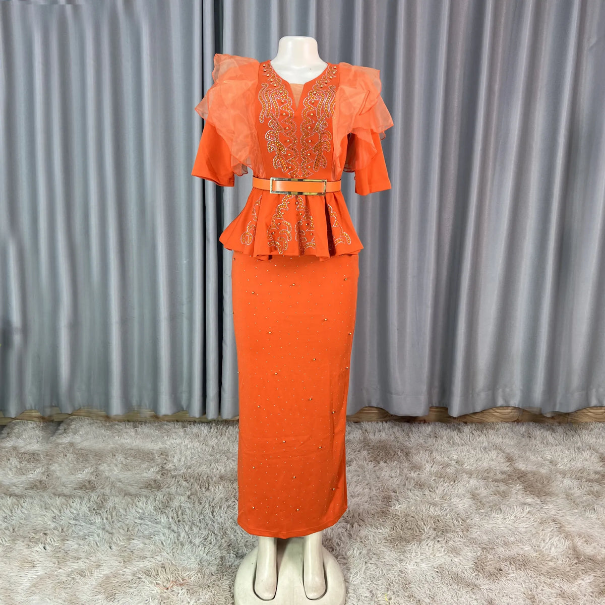 Africa Dress for Women for Evening Party Elegant African Short Sleeve V-neck Bodycon Dress Dashiki African Clothes Women Gowns