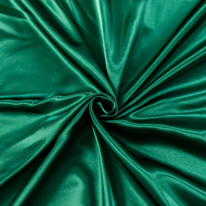 SHOWLU Satin Silk Flat Bed Sheet in smooth polyester with 500TC, showcasing its luxurious, shiny finish and soft texture.