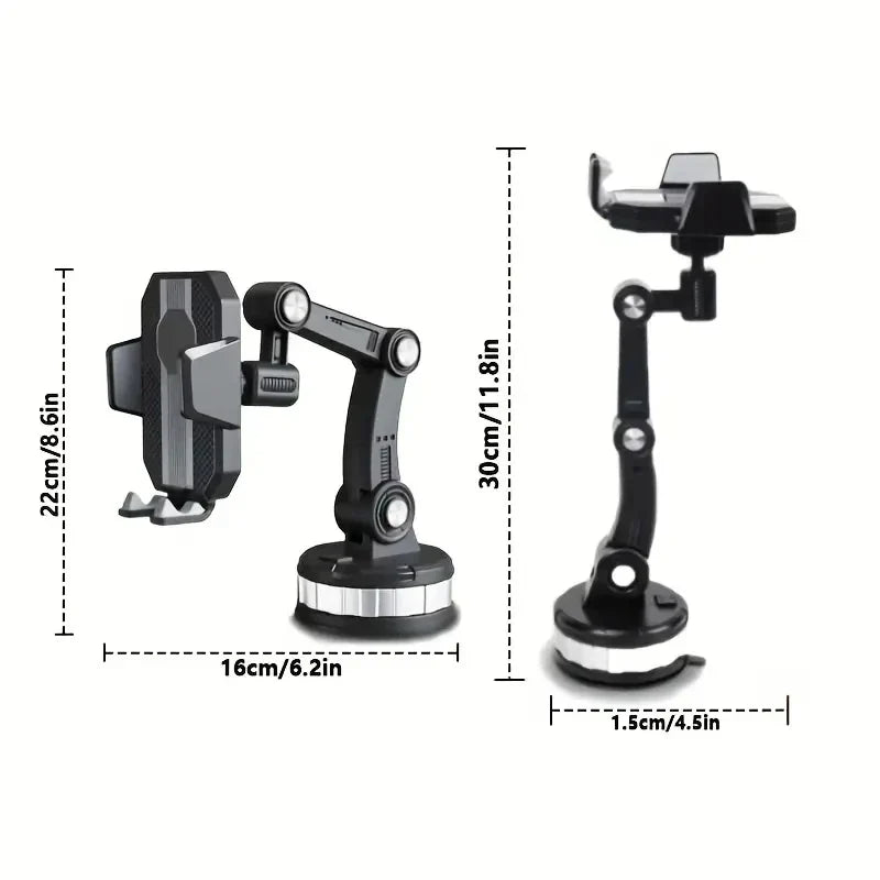 SHOWLU FASHION STORE VIKEFON 360° rotating universal car phone holder mounted on windshield, adjustable for secure smartphone placement