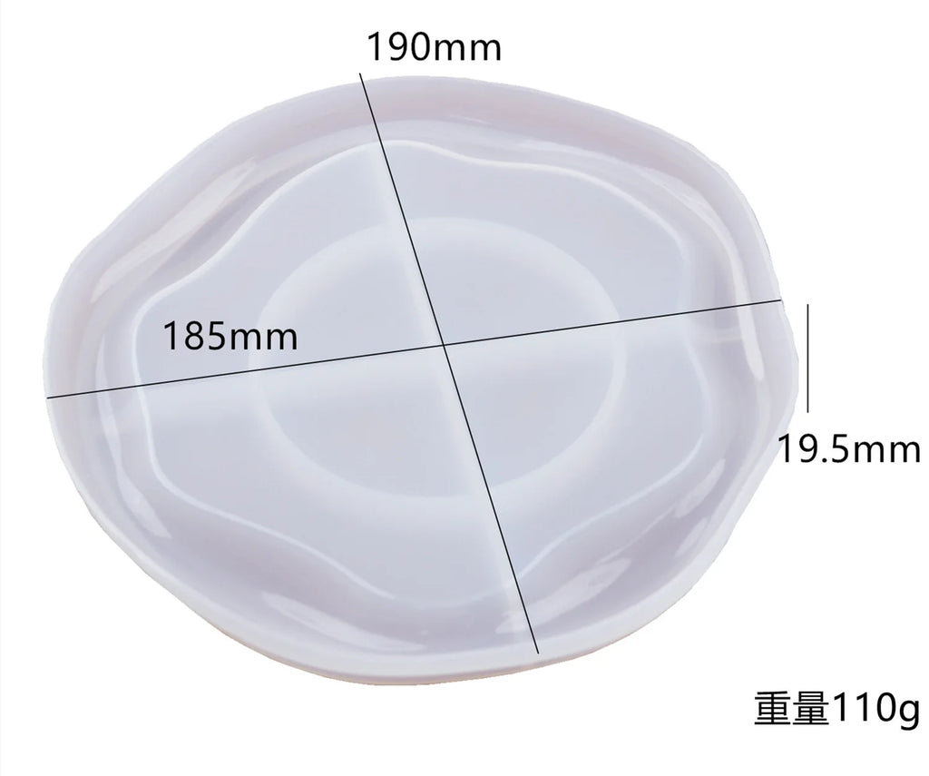 Three-layer fruit-shaped silicone mold for resin art and home decor, featuring a crystal tea plate design by Showlu Fashion Store.