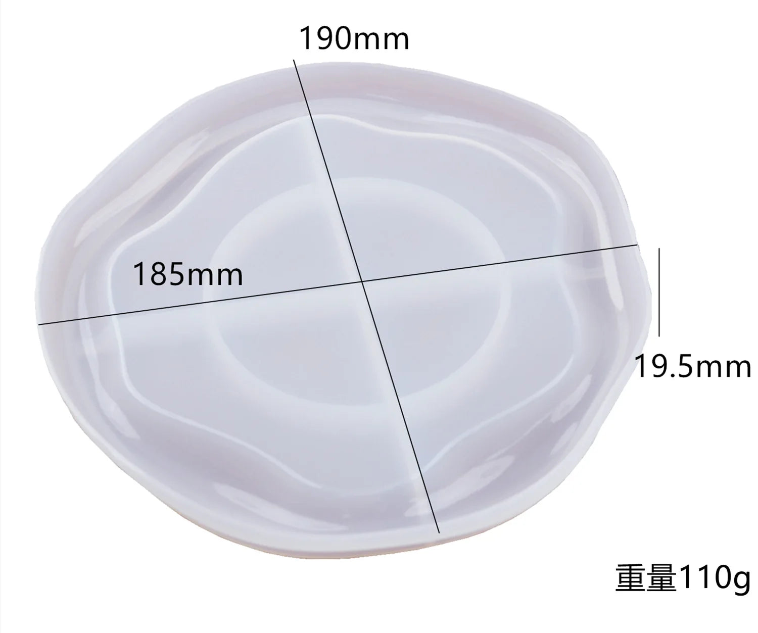 Three-layer fruit-shaped silicone mold for resin art and home decor, featuring a crystal tea plate design by Showlu Fashion Store.