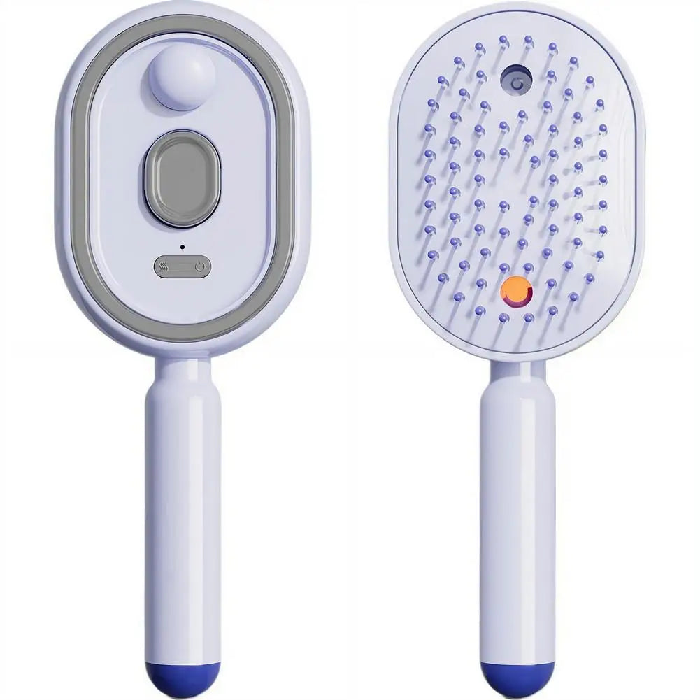 Showlu Fashion Store Curl Refresh Detangling Brush with SPA spray comb, anti-static, self-cleaning hairbrush for women and girls