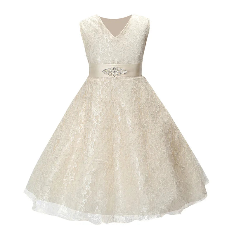 Girls princess style dress for kids 1-9 years with mesh skirt, puffy design, sleeveless vest, suitable for weddings and parties