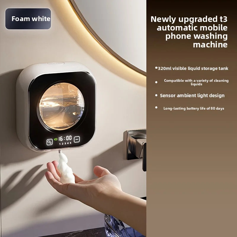 Showlu Smart Sarmocare Automatic Foam Soap Dispenser with sleek design and sensor for touchless soap dispensing.