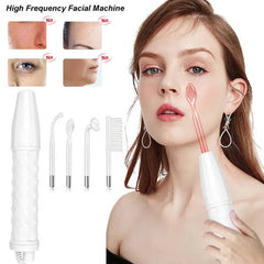 Facial Galvanic High Frequency Facial Therapy Wand For Hair Growth 4 In 1 Acne Removal Skin Care Glass Tube Facial Beauty Tools