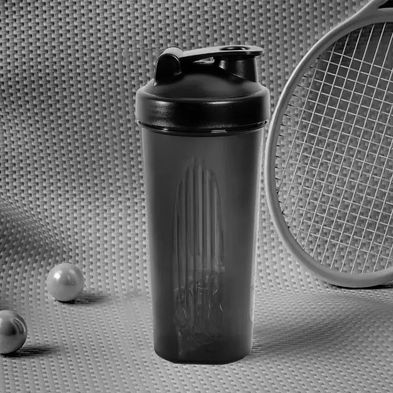 600ml Shaker Bottle 20 Oz with Stainless Steel Ball, BPA Free 20 Oz Plastic Protein Shake Leak Proof for Portable Fitness