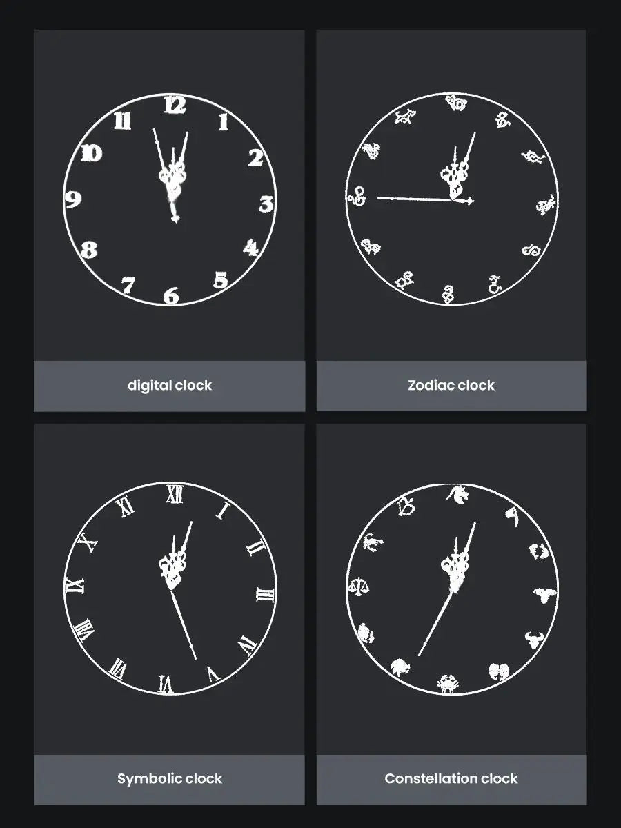 Showlu Smart General LED Wall Clock Projector displaying time on wall with sleek design and clear digital readout