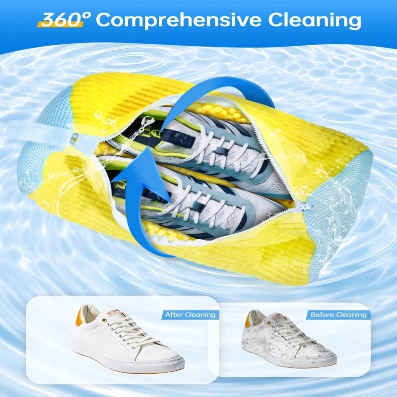 Showlu Smart General portable shoe cleaner brush with handle, designed for effective shoe cleaning and stain removal.