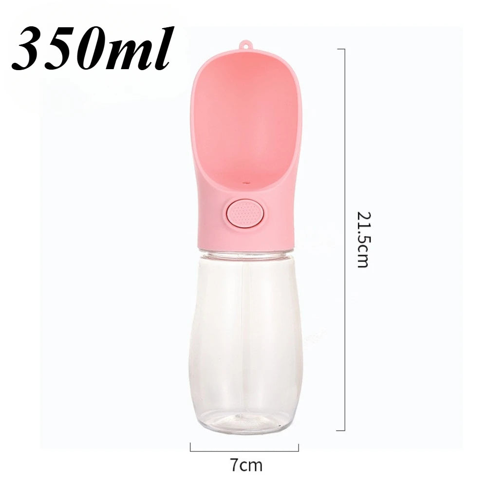 Showlu Portable Glass Dog Water Bottle with leakproof outdoor pet bowl, compact and convenient for pet hydration on the go.