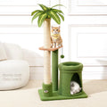 Showlu Fashion 41-inch cat tree tower with scratching post and cozy bed, designed for cats to climb, scratch, and relax.