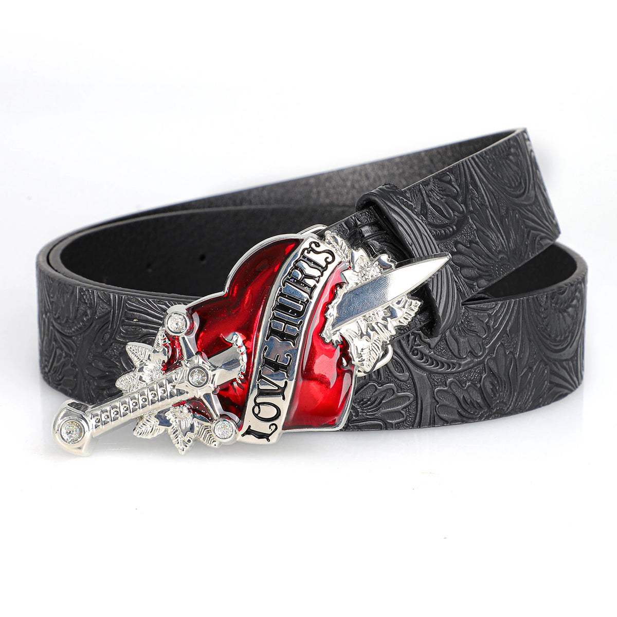 Retro men's bohemian style belt by Showlu Fashion Store, featuring personalized punk rock design for jeans, dresses, and casual wear.