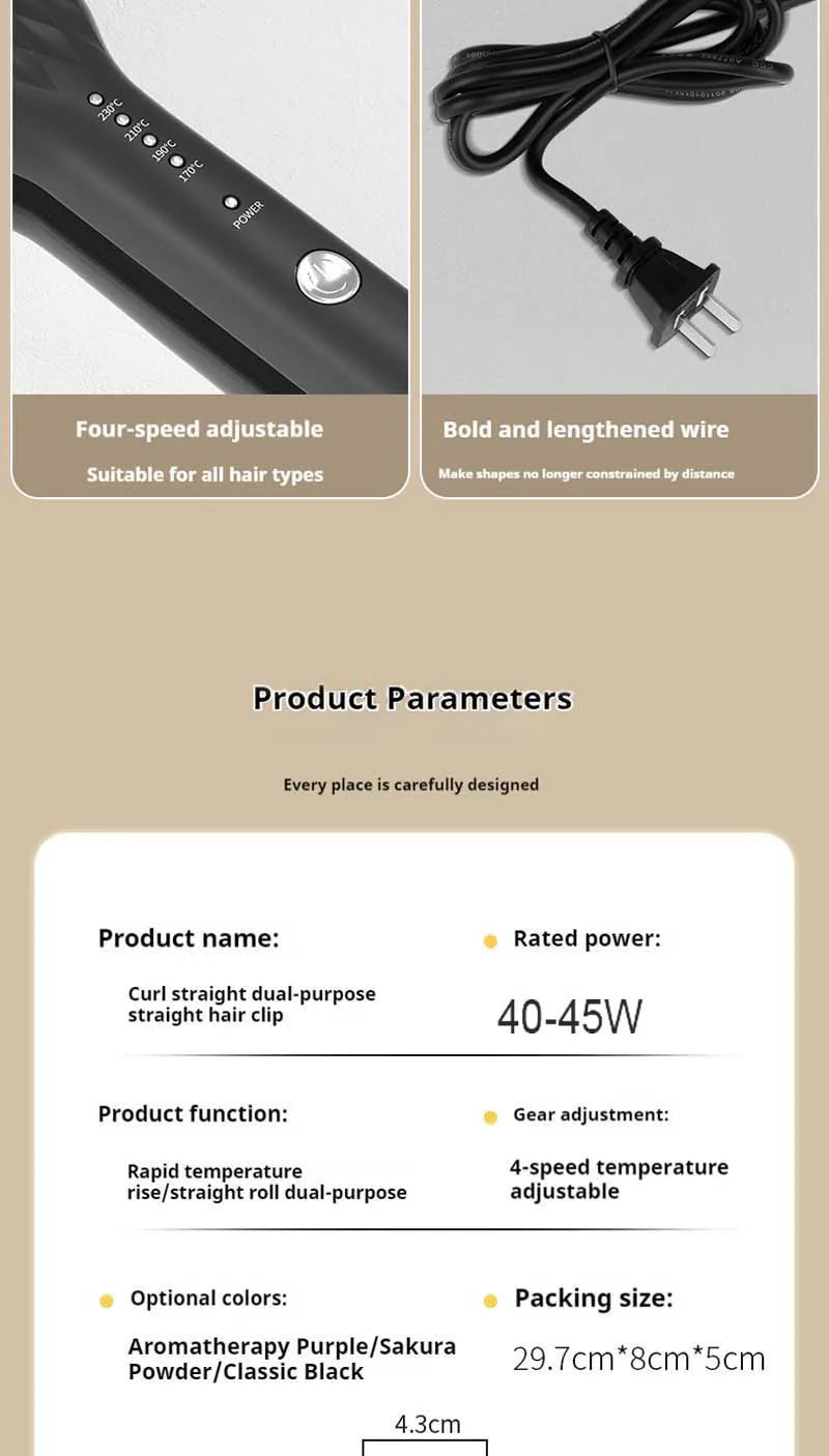 Showlu Smart General hair crimper tool with ergonomic handle and textured plates for creating textured, crimped hairstyles.
