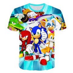 T-shirt 2025 Children's Clothes Sonic 3D for Kids Boys and Girls Cartoon Printing Animation Cosplay Clothing Accessories