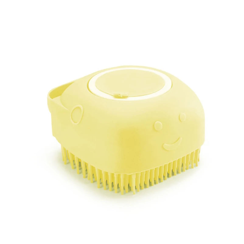Showlu Smart General pet bath massage brush with soft bristles for grooming and relaxing bath time for cats and dogs.