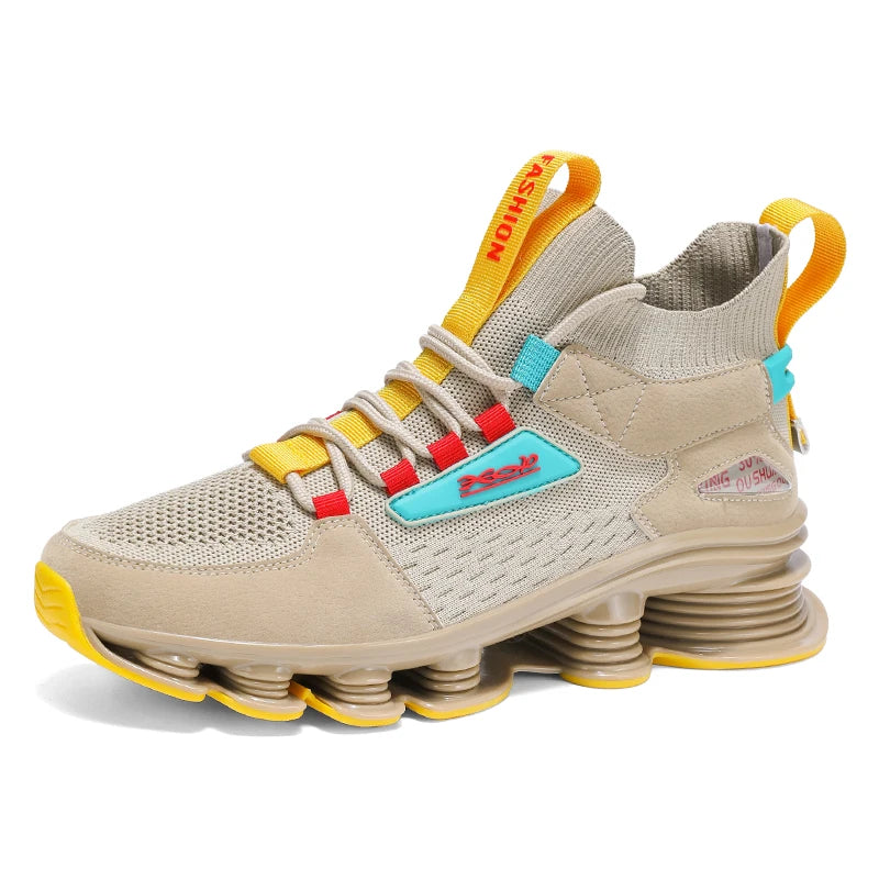 Men's breathable running shoes by NOIEFOSC featuring air mesh upper and cushioned sole for comfort during sports.