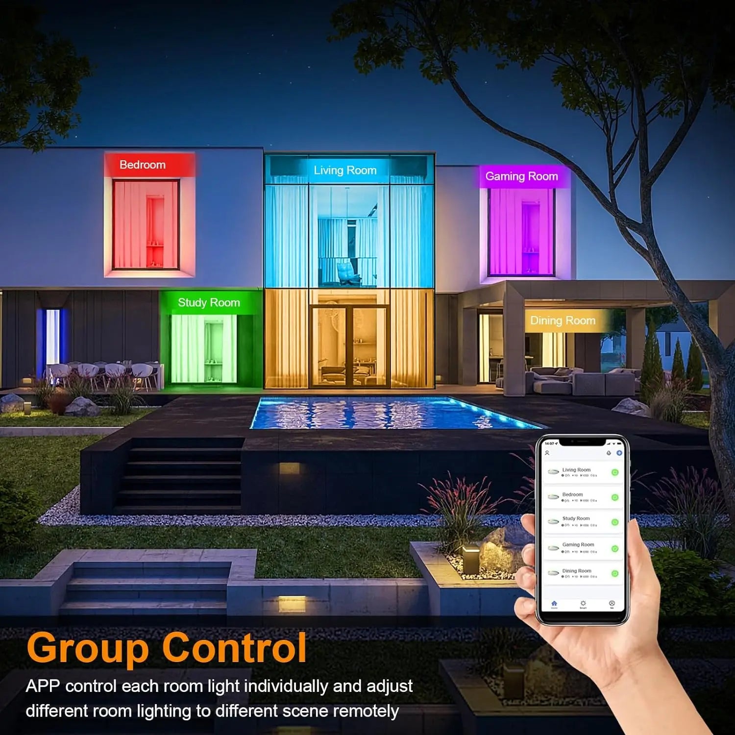 Showlu Smart General LED Smart Ceiling Panel installed in a modern room, showcasing its sleek design and bright, energy-efficient lighting.