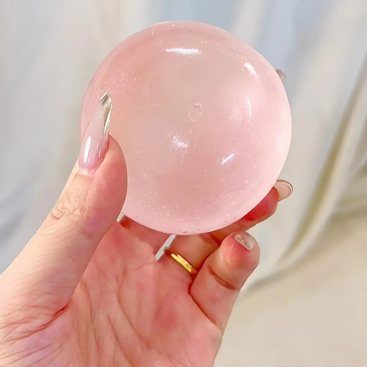 Transparent squishy Maltose stress ball by Showlu Fashion Store, slow-rise sensory ball for hand exercise and stress relief.