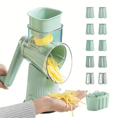 Manual Vegetable Chopper Set - Multifunctional Fruit & Veggie Slicer, Grater, and Cutter with Container - for Potatoes,