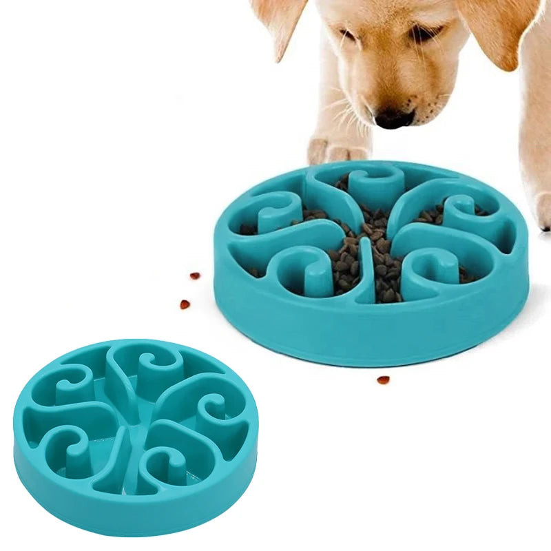 Showlu Fashion Store dog slow feeder bowl with non-slip base, eco-friendly design, and fun anti-tipping features for controlled feeding
