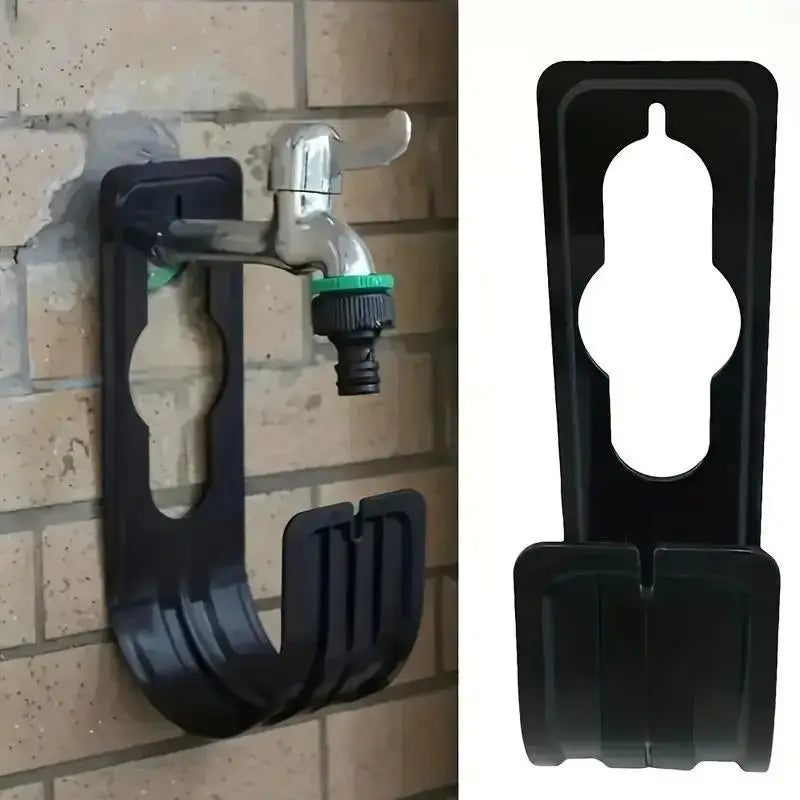 Showlu Smart General wall mount hose holder with secure hooks for organized garden or outdoor hose storage.