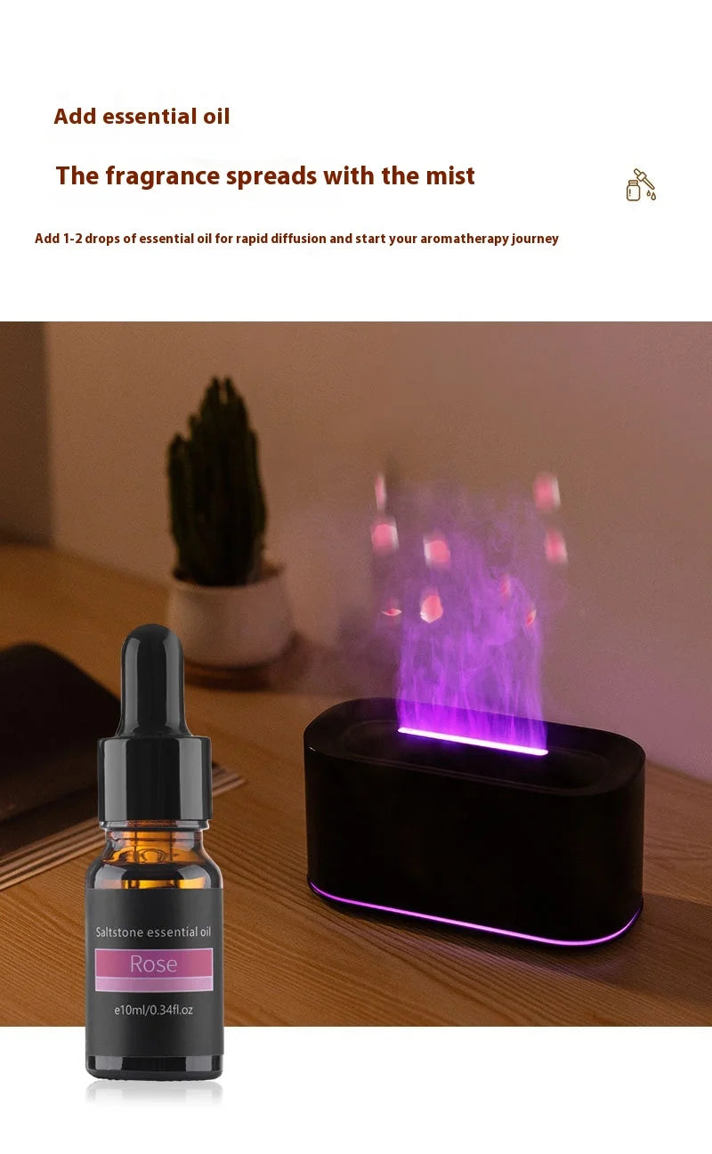 Showlu Smart General HOMEFISH Mini Aroma Humidifier emitting mist with a sleek design and control buttons on top.