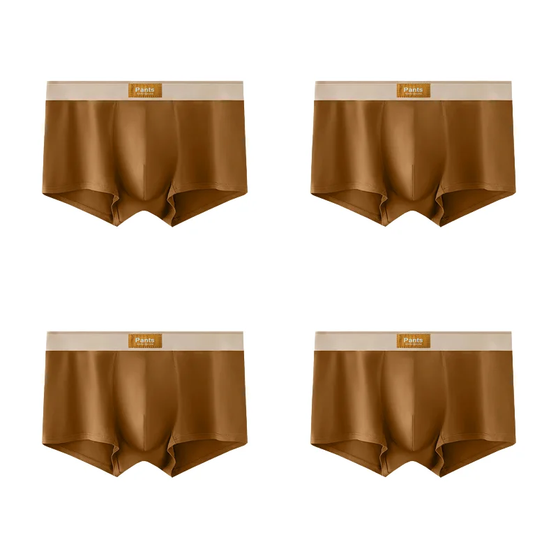 Set of four men's cotton boxer shorts in size L-7XL, breathable, comfortable men's underwear with sporty, sexy design.