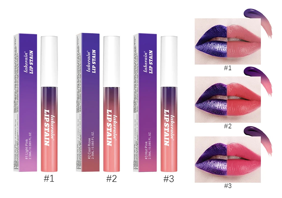 Showlu Smart General waterproof peel-off lip stain and lip tint applied on lips, showcasing vibrant, long-lasting color.