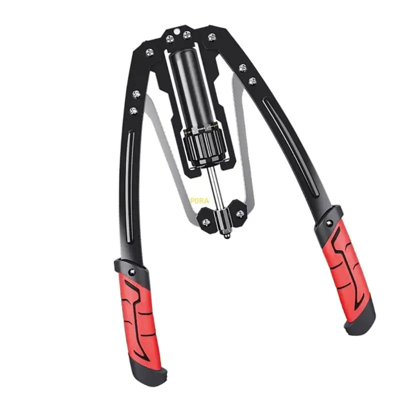 Hydraulic arm exerciser by Showlu Fashion Store showing adjustable strength training equipment with handles and digital display.