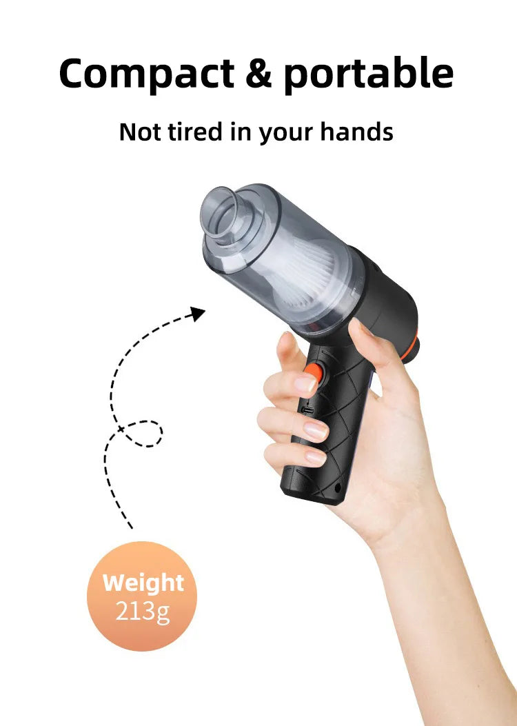 Showlu Smart General cordless high suction car vacuum cleaner with a sleek design, ready for cleaning car interiors.