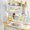 Showlu stainless steel over sink dish drying rack with scalable design for efficient kitchen organization