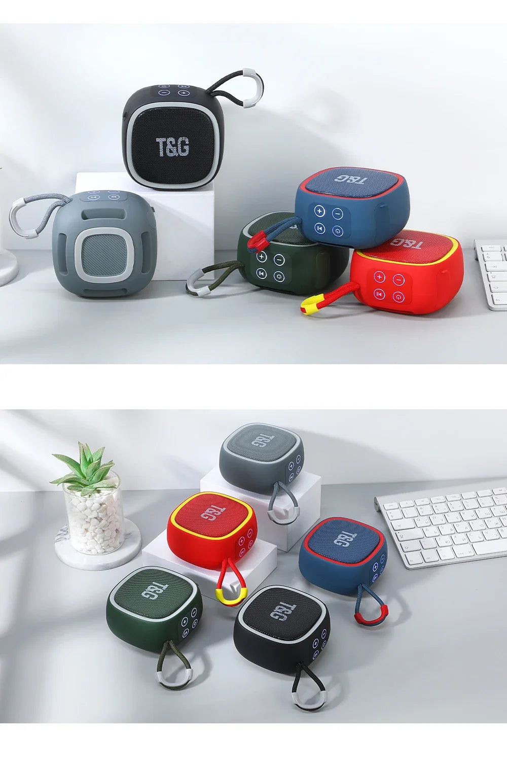 Mini Bluetooth speaker by Showlu Fashion Store featuring a compact design with a sleek black finish, ready for portable music streaming.