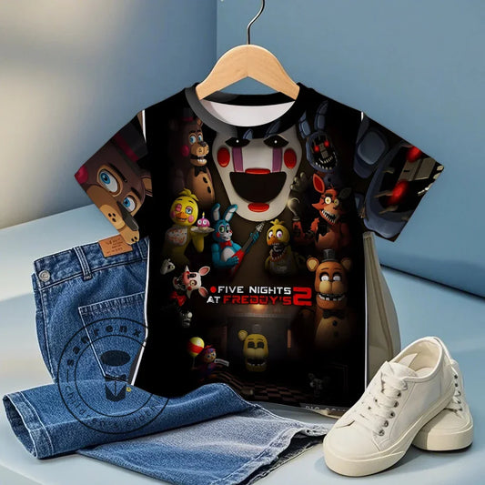 Fashion Clothing Kids 3D Five Night At Freddy Fnafs T-shirt Children Cartoon Tee Shirts T Shirt for Boys Sonic Clothes Girls Top