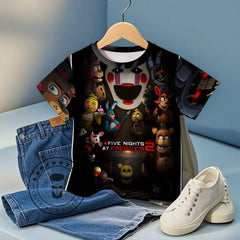 Fashion Clothing Kids 3D Five Night At Freddy Fnafs T-shirt Children Cartoon Tee Shirts T Shirt for Boys Sonic Clothes Girls Top