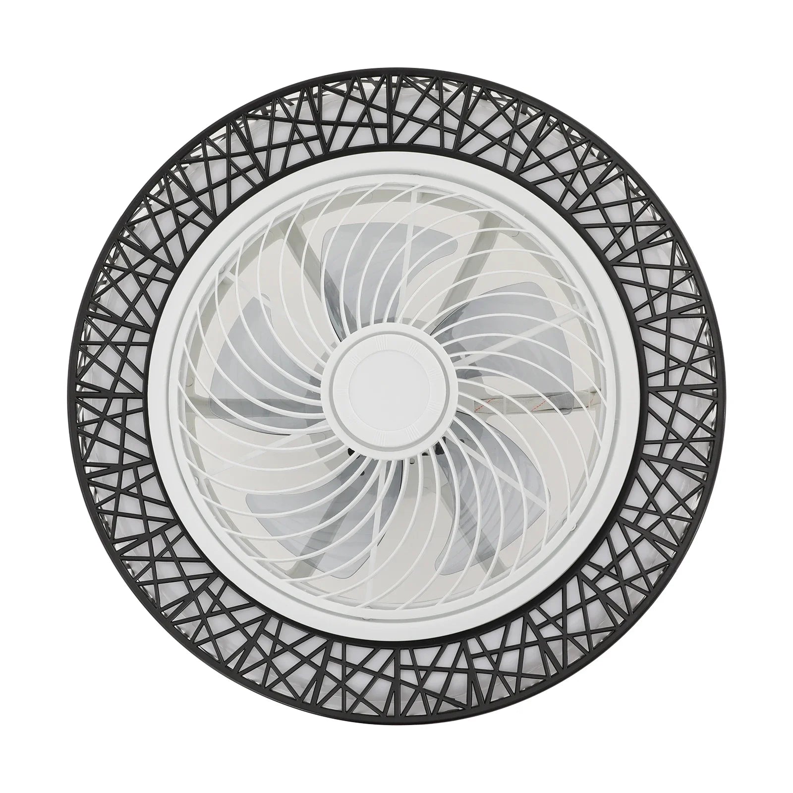 Modern Showlu Fashion ceiling fan with light featuring adjustable LED breeze and sleek design, ideal for contemporary interiors.