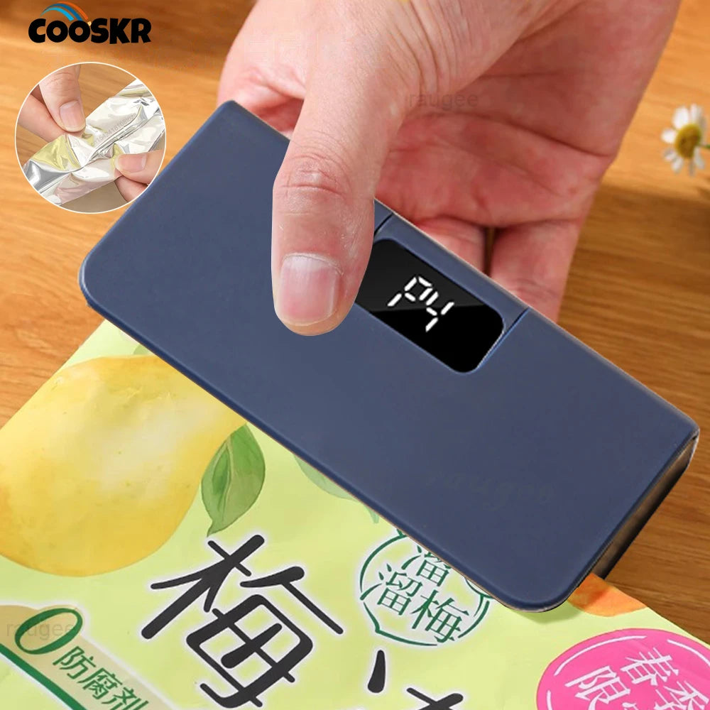 Showlu Smart General Mini Bag Sealer compact device for sealing plastic bags, shown in close-up on a neutral background.