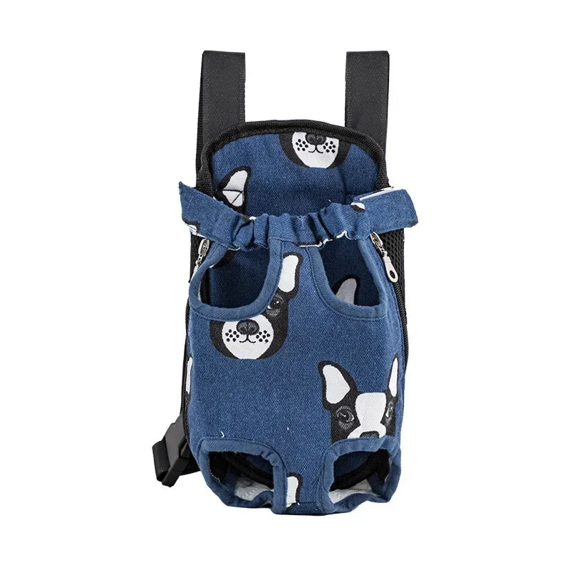 Showlu adjustable mesh pet carrier backpack for cats and dogs, featuring breathable design and comfortable shoulder straps.