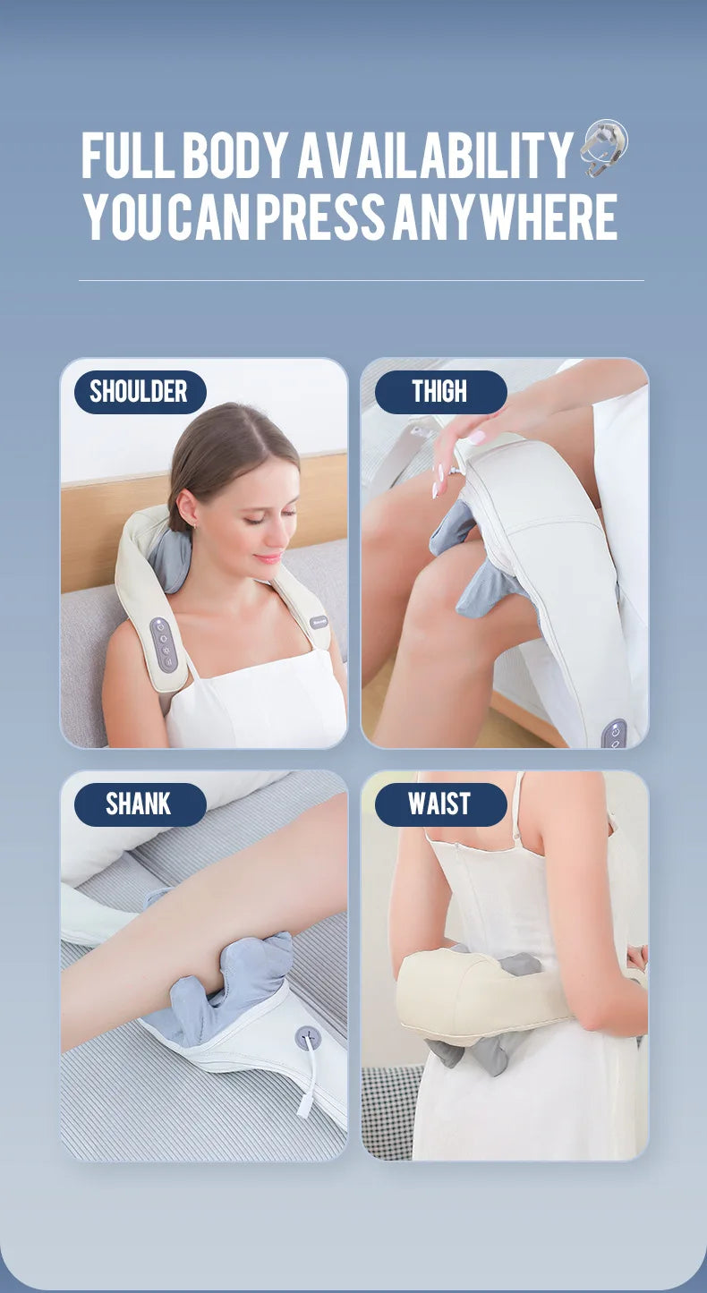 Showlu Smart General electric deep tissue neck and shoulder massage shawl, with built-in massage nodes for relaxing relief.