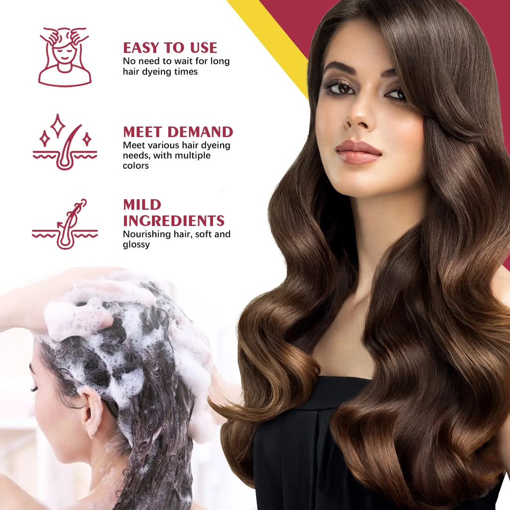 Jaysuing 3-in-1 black hair dye shampoo for grey hair coverage and repair, showing the bottle and product label.