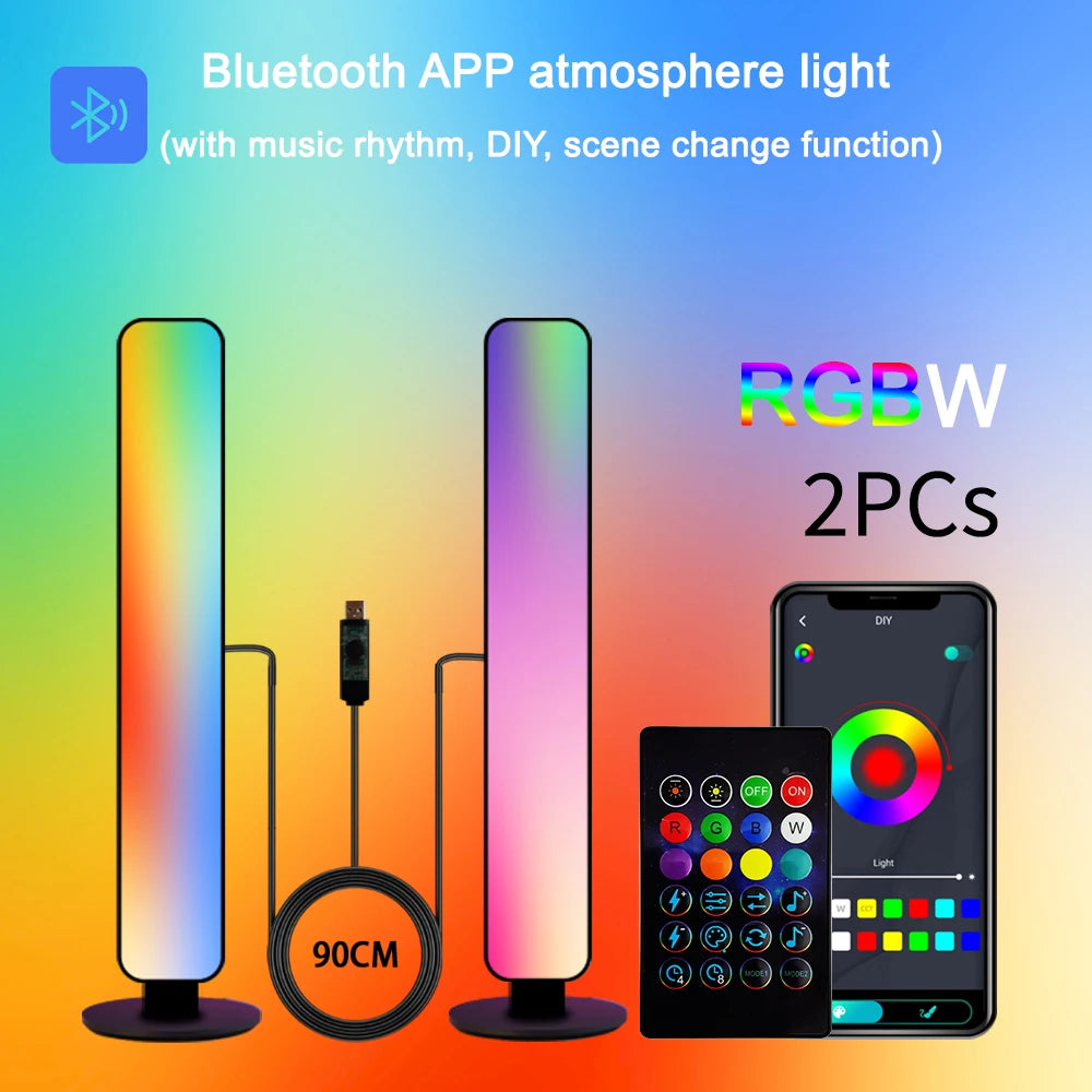 Showlu Smart RGB Atmosphere Night Light with remote control, glowing colorful light for relaxing or ambient lighting.